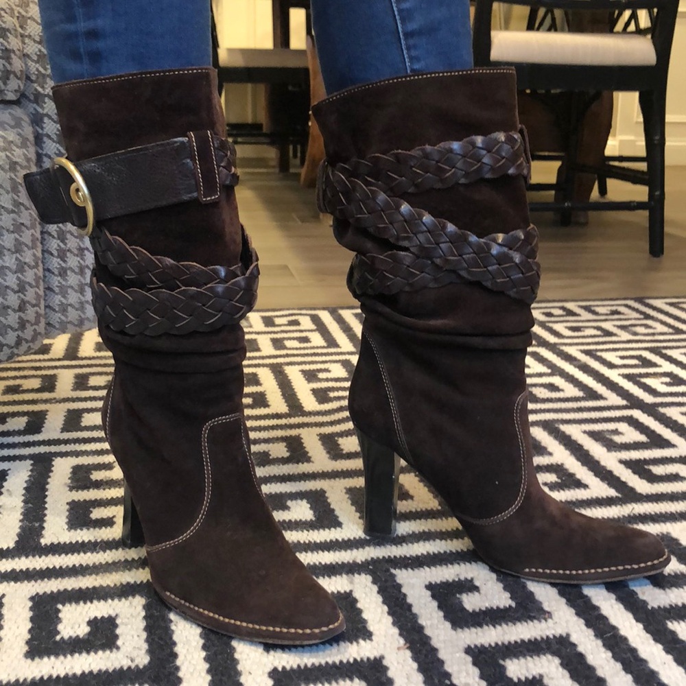 Coach Boots - Chocolate brown suede